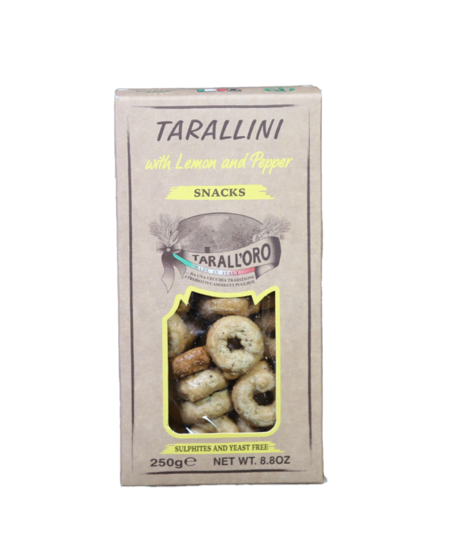 Tarallini Limone e Pepe (con limón y pimienta)